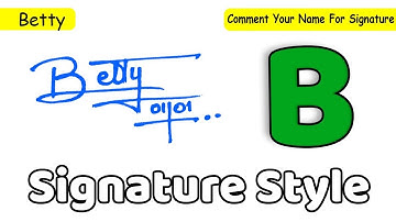 ✔️ Betty Name Signature Style Request Done