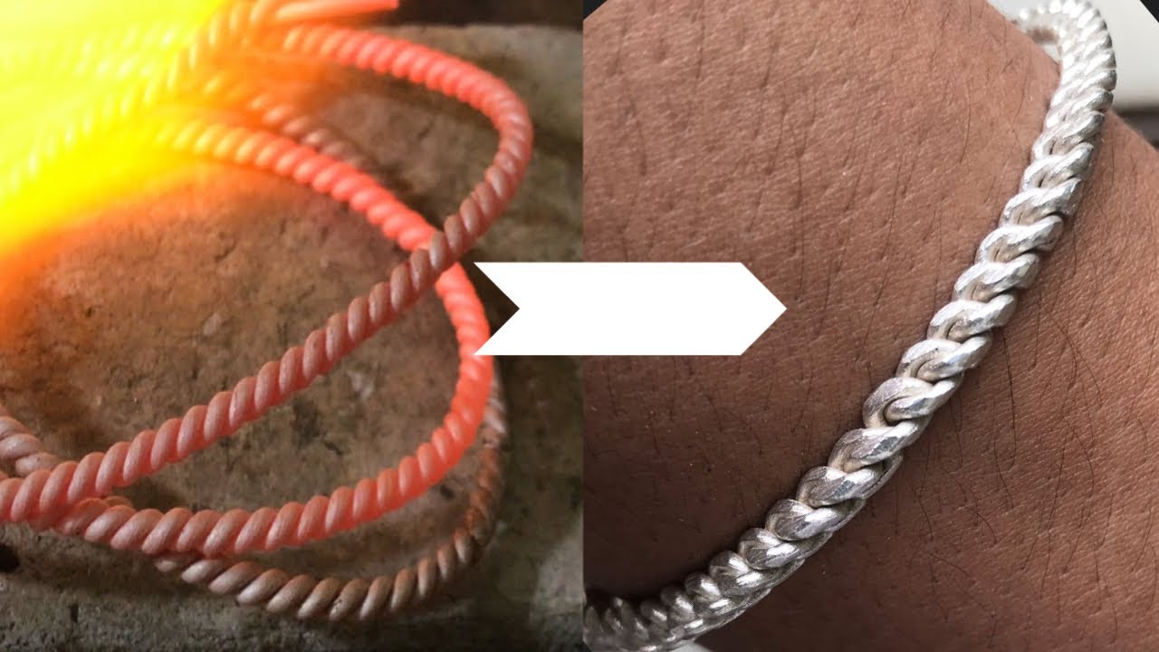 Twisted bracelet | silver bracelet making | we make jewellery