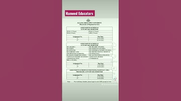 Aiou assignment schedule 2022 #hameededucators #aiou #shorts