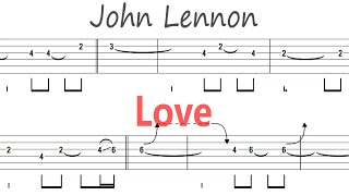 John Lennon - Love / Guitar Solo Tab+BackingTrack