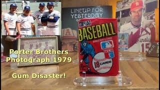 1981 Donruss Pack Opening Porter Brothers Photograph from 1979 Gum Disaster!