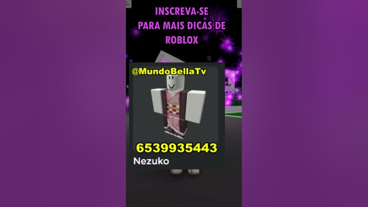 IDs Roupas e Acessórios Nezuko #roblox - IDs de Animes - YouTube