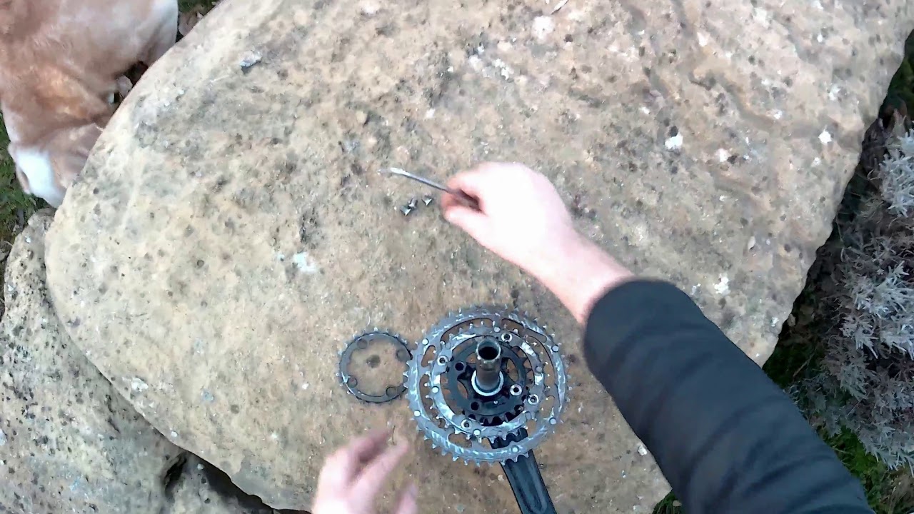 how to change shimano chainring vtt YouTube