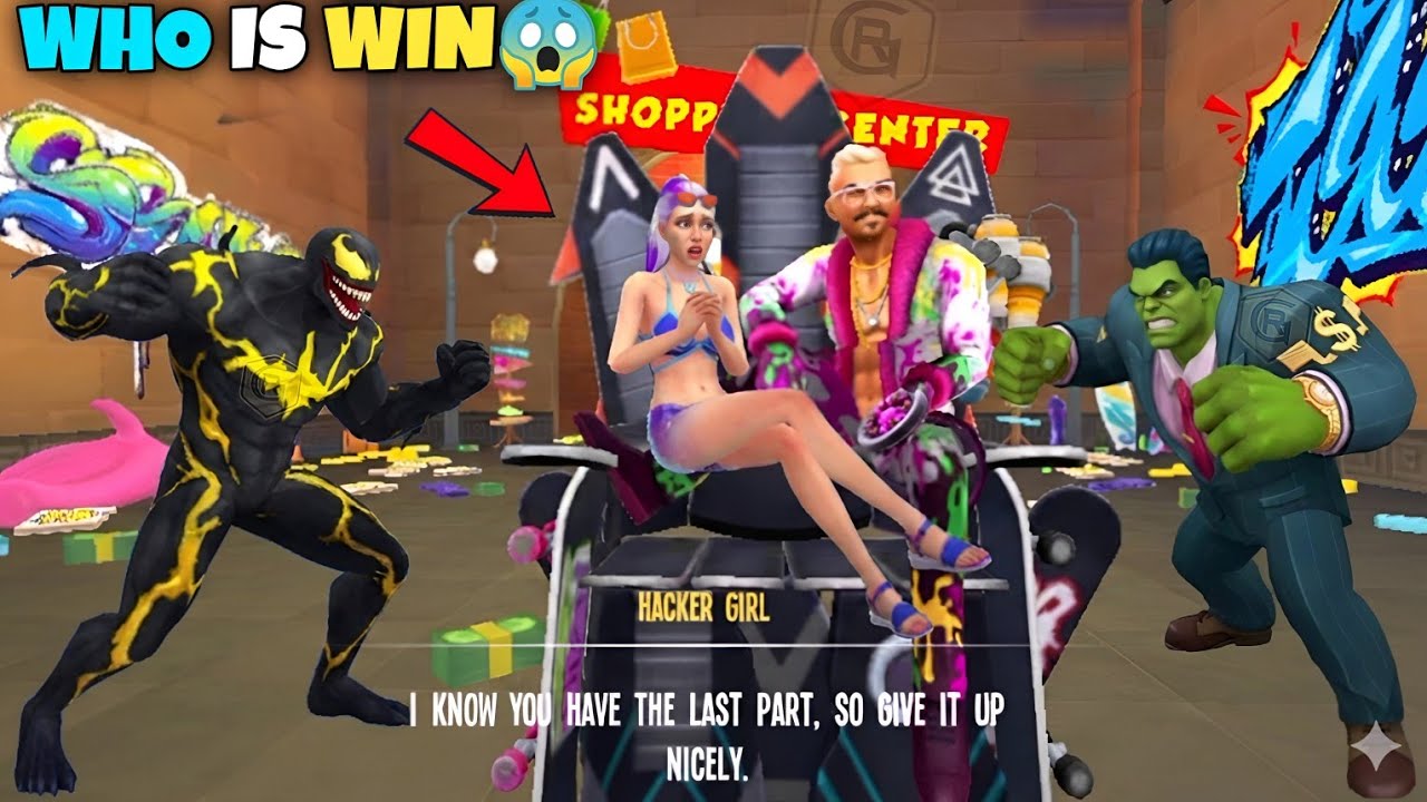 Venom and Hulk can save Hacker Girl❓Spider Fighter 3