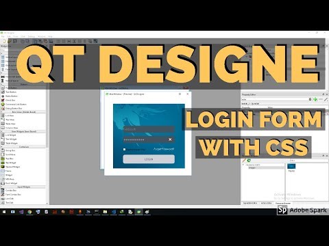 #01 Design login Form Qt and CSS or Qss