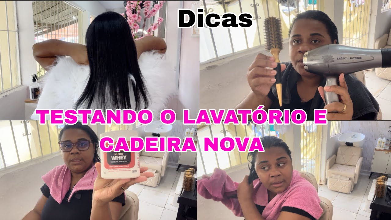 TESTANDO O KIT SALÃO NOVO dicas como fazer cabelo em casa