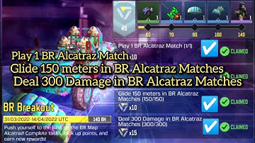 Glide 150 meters in BR Alcatraz Matches Deal 300 Damage in BR Alcatraz Matches  Call Of Duty Mobile