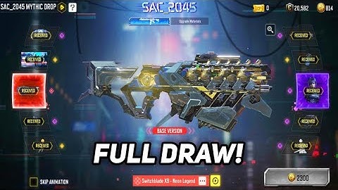 Mythic Switchblade X9 Neon Legend Full Draw Codm | Sac 2045 Mythic Drop Full Draw Cod Mobile