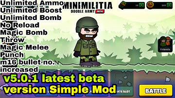 #DA2 Mini Militia 5.0.1 Simple Mod {Undetectable Mod} || by Gamer Aadil