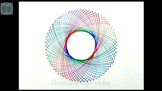 Line Art || Spiral Geometric Patterns in easy Steps || Overlapping Patterns || Drawing in Circle  