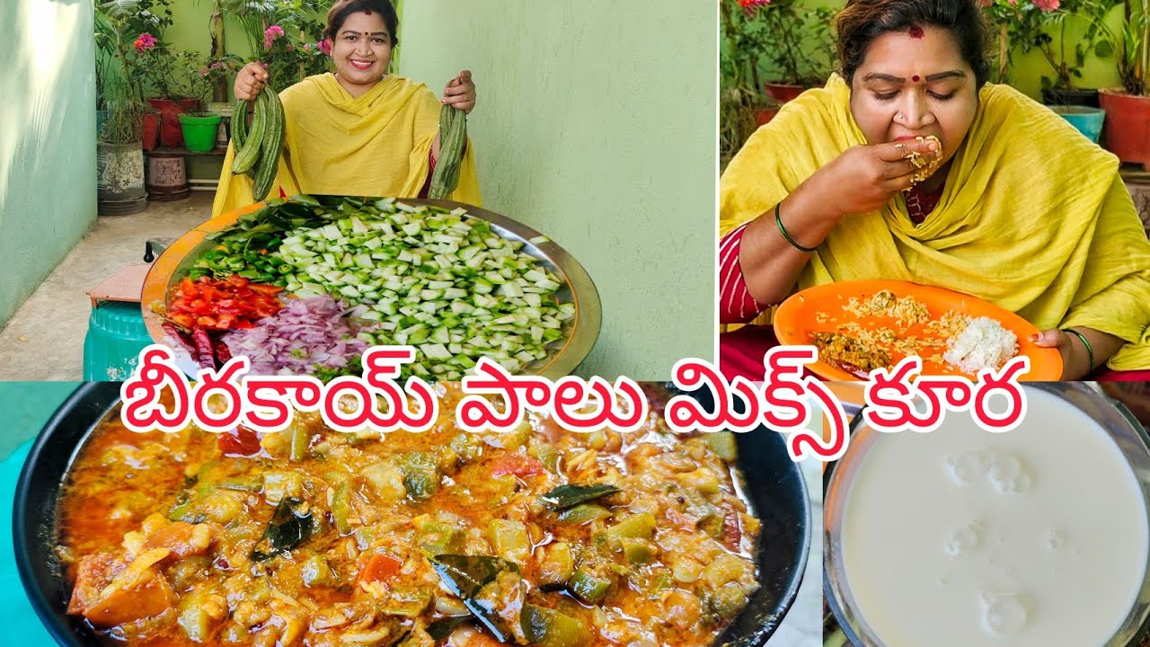 బీరకాయ్ పాలు మిక్స్ కూర