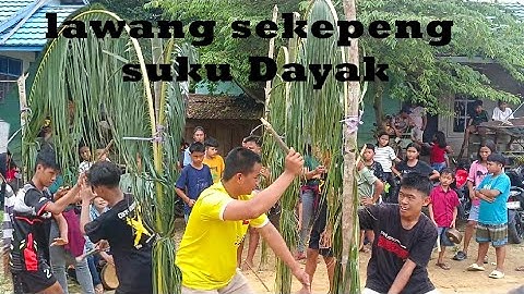 lawang sekepeng suku Dayak Siang di acara perpisahan seperguruan