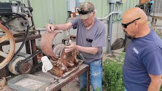 Gold prospecting equipment at work