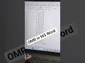 ✅️“How to Make OMR Sheet in Word (Step-by-Step)”#Viral #Trending #ExplorePage #Foryou #ReelsViral