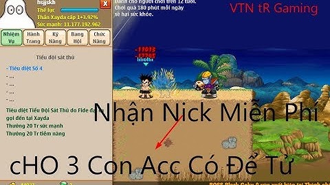 [NRO] Cho 3 Acc Ngọc Rồng Có Đệ Tử ( Đổi Được Mật Khẩu) | VTN tR Gaming