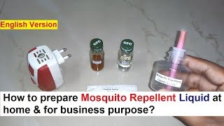 Mosquito Repellent Liquid Vaporizer Making 100% Real Formula