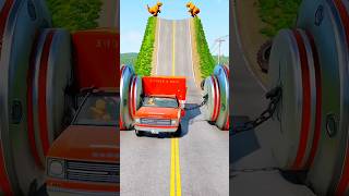 BeamNG.Drive vs Chain Crusher Challenge! 🏎️💥 #shorts