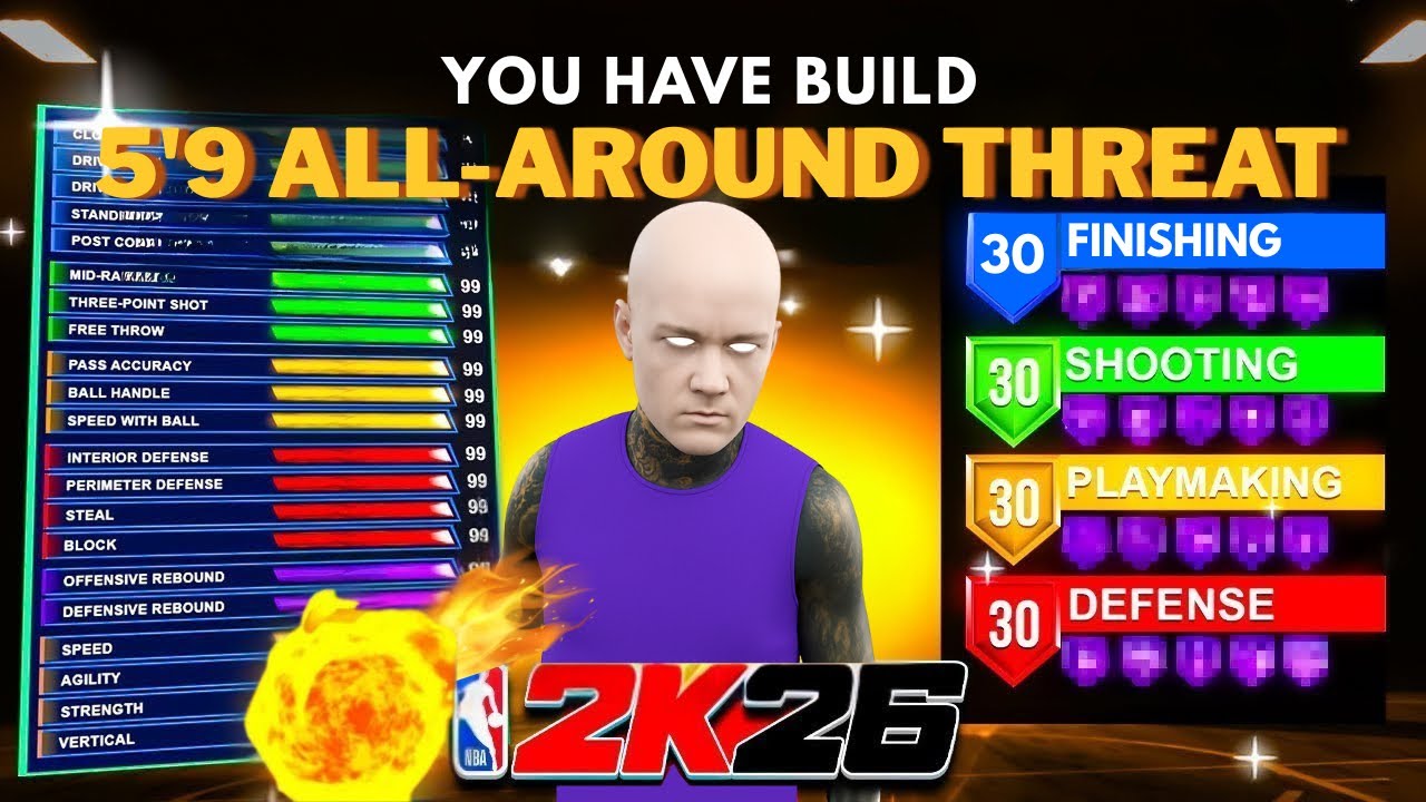 NEW Best 5’9 Point Guard Build in NBA 2K26!UNSTOPPABLE All-Around“PunisherBuild!