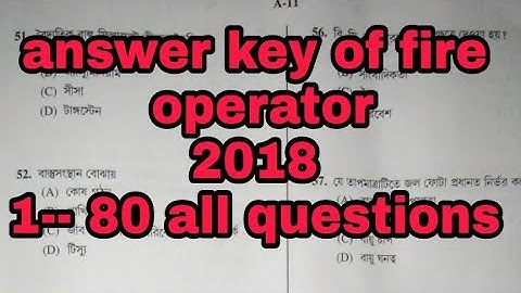 answer key of fire operator