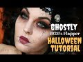 1920's Flapper Ghost Halloween Makeup using JACLYN HILL PALETTE | Jodie Ping Elkins