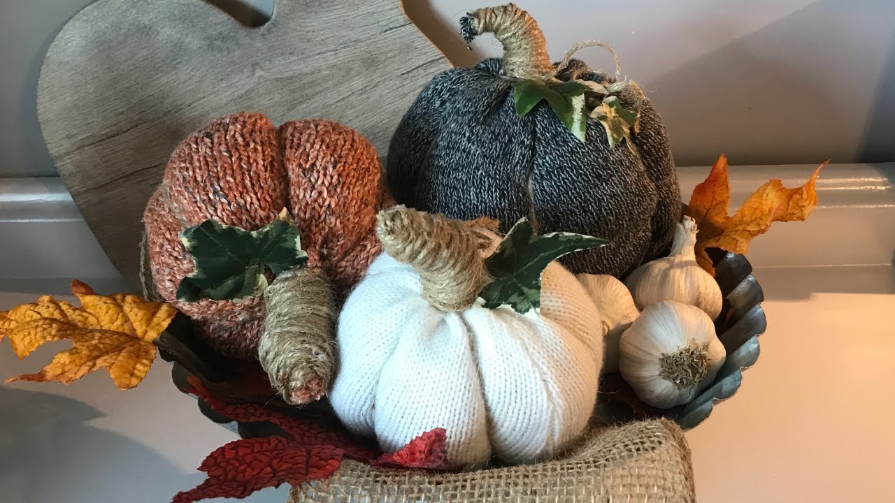 How to Make Pumpkins Out of Sweaters - YouTube