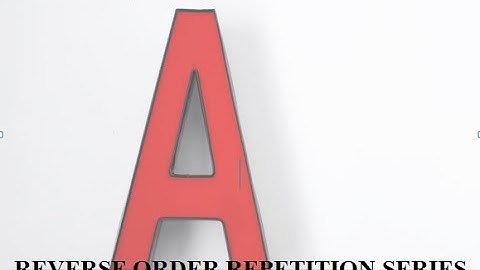 REASONING| REVERSE ORDER REPETITION SERIES | SERIES HAVING GROUPS OF LETTERS AS ITS ELEMENTS