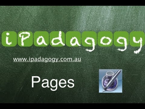 iPadagogy - App Review - Pages Basics Tutorial Part 1