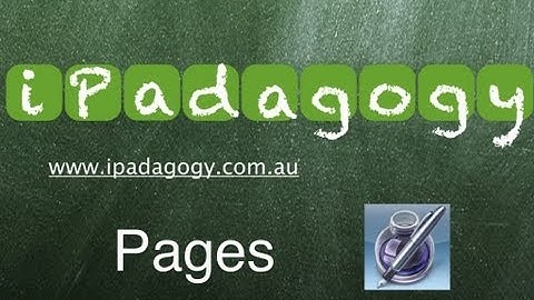 iPadagogy - App Review - Pages Basics Tutorial Part 1
