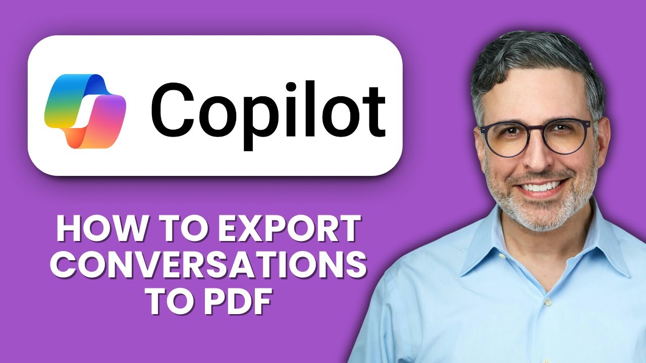 How To Export Microsoft Copilot Conversations to PDF 📄 Step-by-Step ...