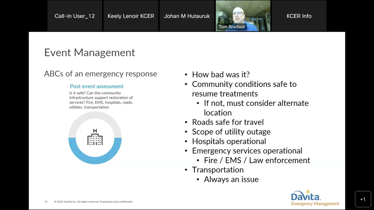 Kidney Community Emergency Response Coalition 2023 Annual Summit - Session 1
