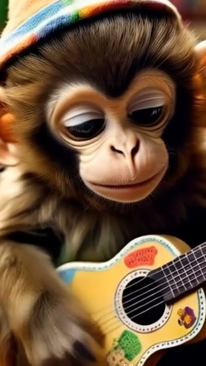 Enjoy this adorable video of a monkey jamming out on his guitar!#monkey #guitar#music#talent#funny