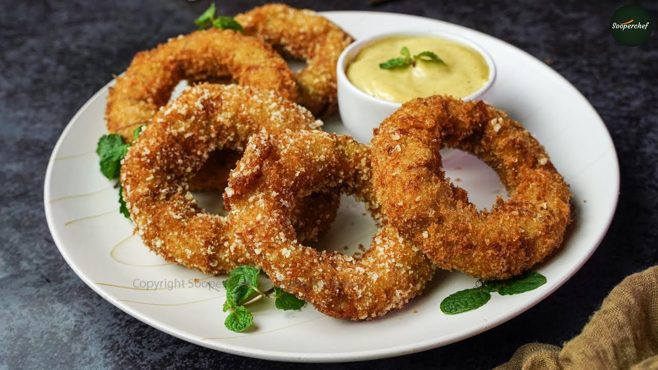 Crispy Pastrami Onion Rings | Cheesy Onion Rings Recipe by SooperChef