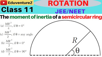 The moment of inertia of a semicircular ring of mass M and radius R about an axis which is passing t