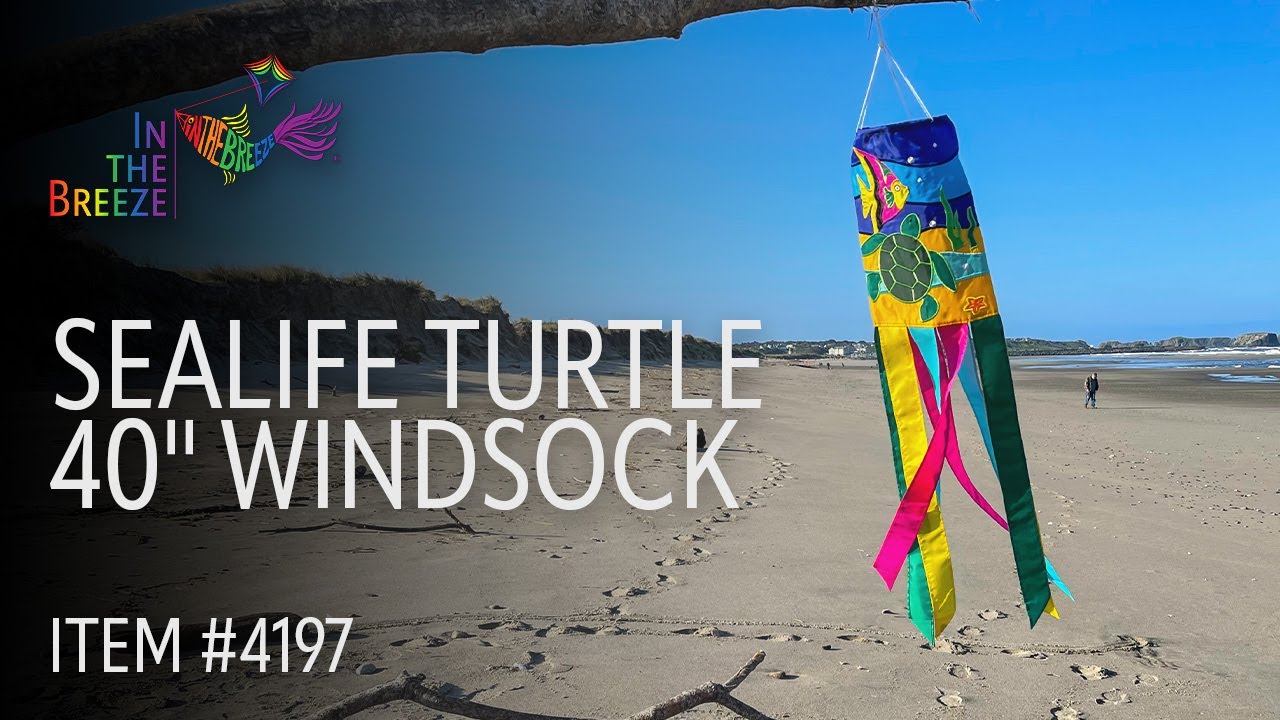 Sealife Turtle 40" Windsock | Wholesale Garden Decor | In the Breeze