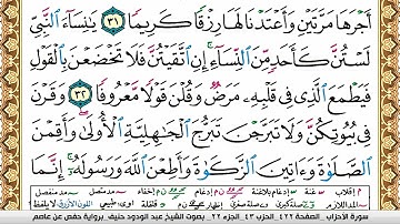 سورة الأحزاب عبد الودود حنيف Surah Al Ahzab  Abd Al Wadood Haneef برواية حفص عن عاصم