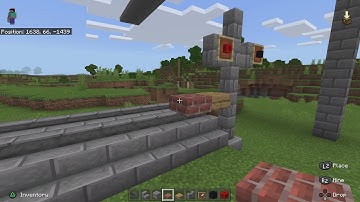 MINECRAFT: How to make a Rail Crossing I VANILLA PS4 MINECRAFT I NO MODS I