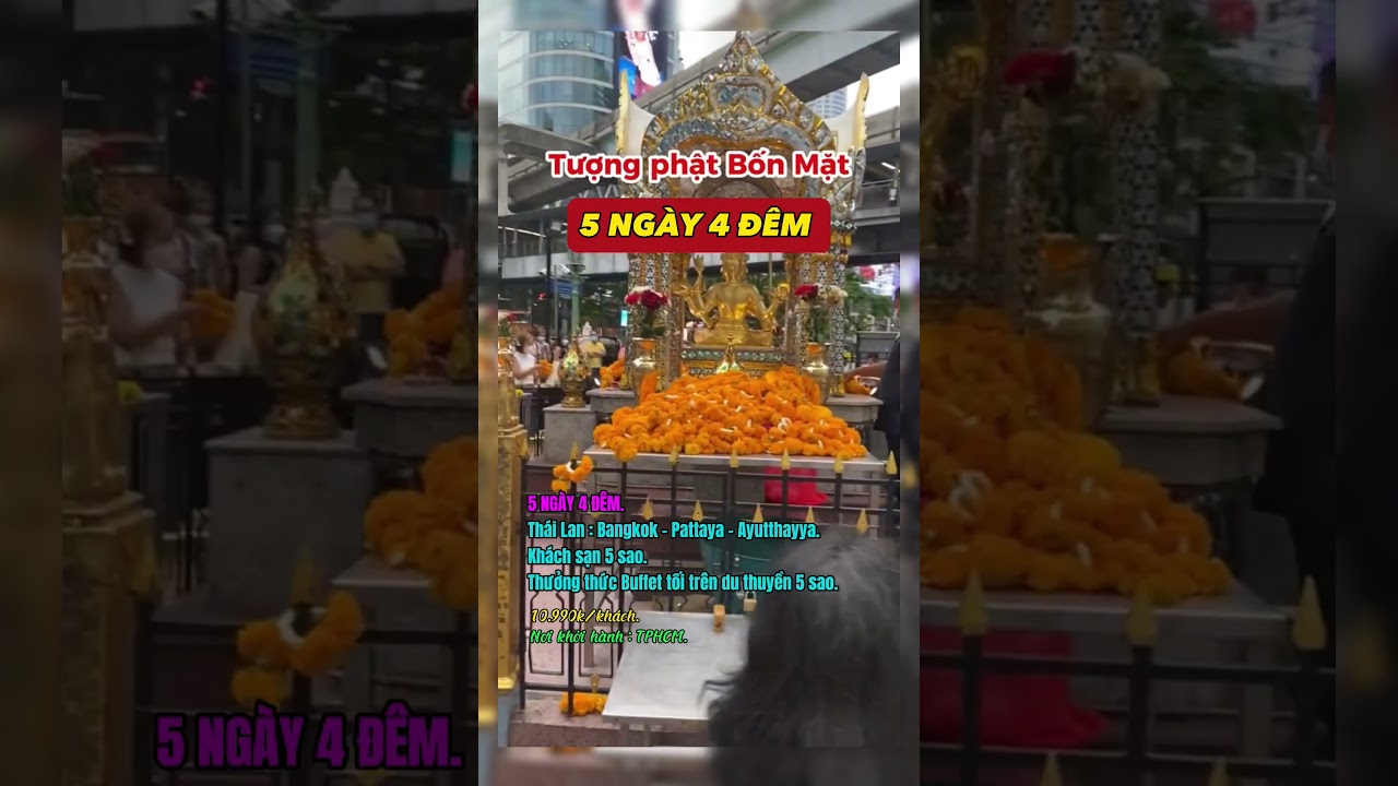 Du lịch Thái Lan -Bangkok - Pattaya 5 ngày 4 đêm. Đặt tour ngay.