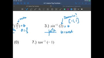 PC 7.1: Inverse Sine, Cosine, and Tangent