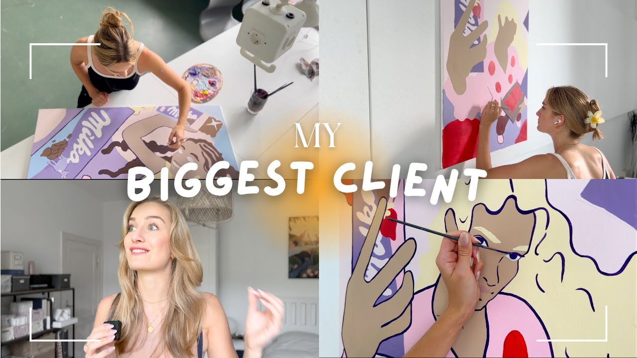 Meine größte Auftragsarbeit als Künstlerin 🥵✨ Stressige Woche in Berlin