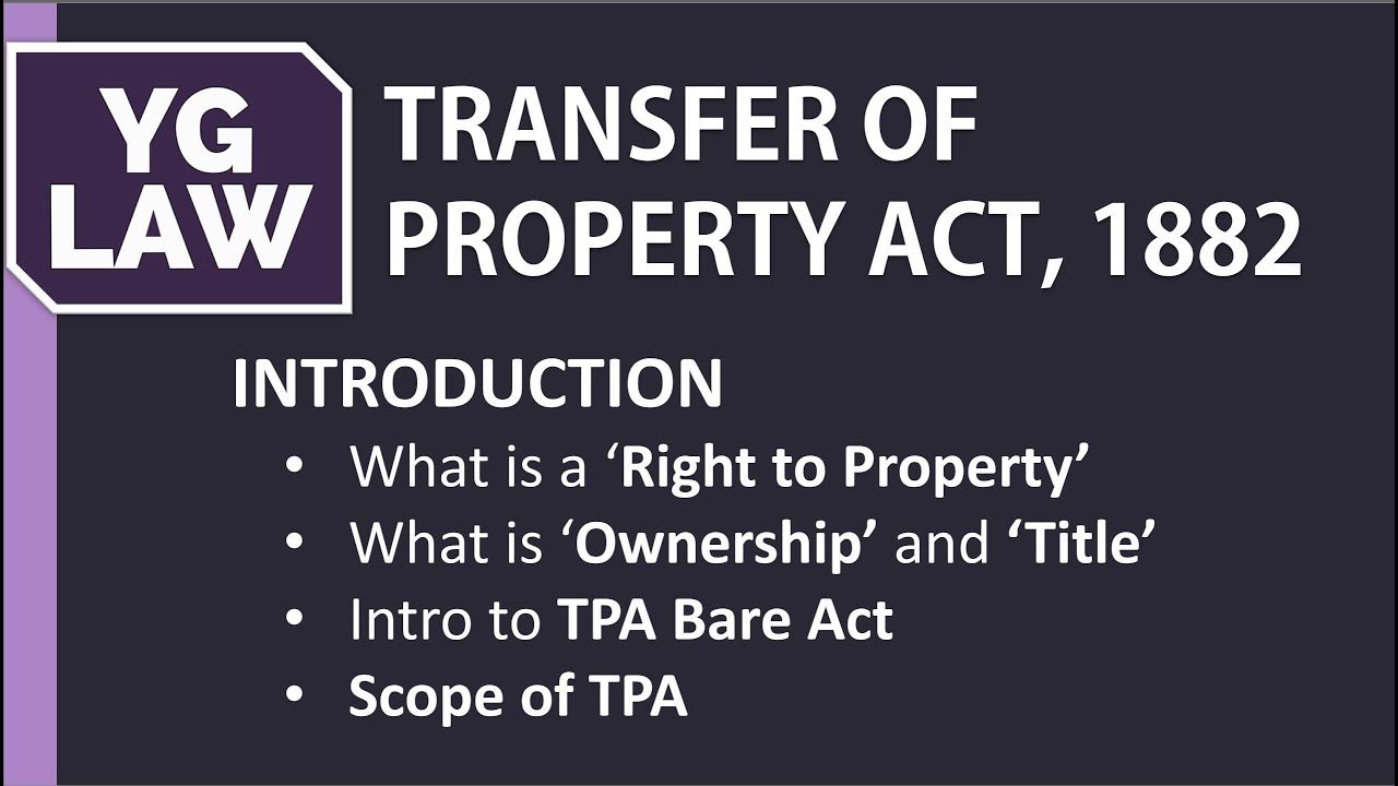 assignment transfer of property act definition