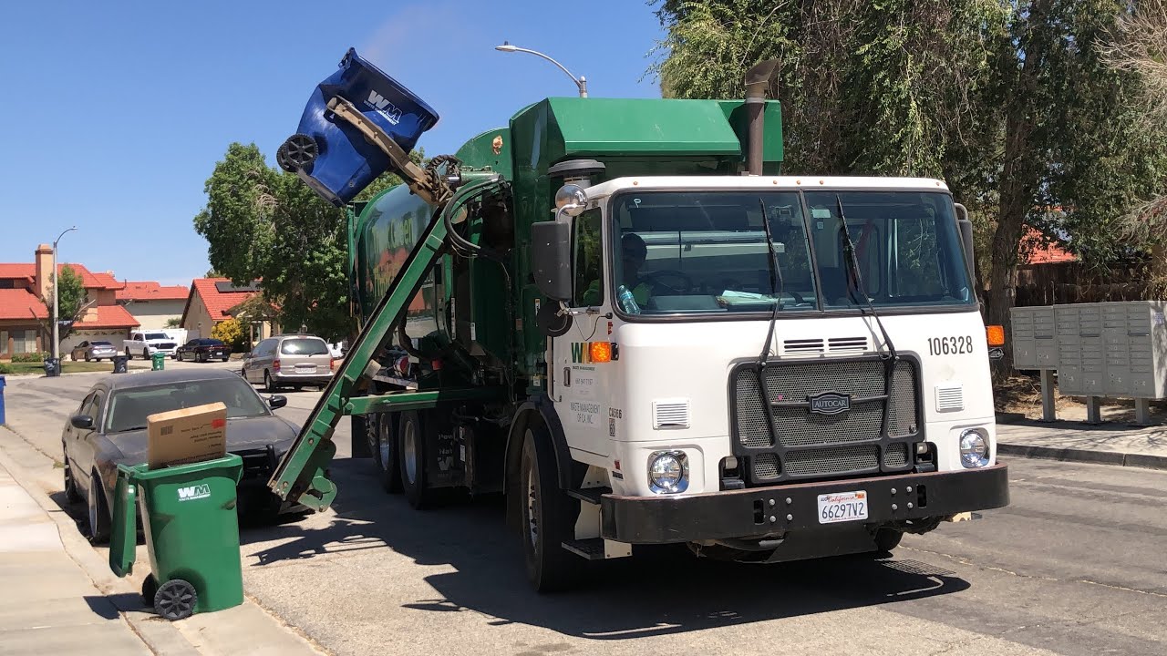 Four Waste Management Garbage Trucks In Palmdale YouTube