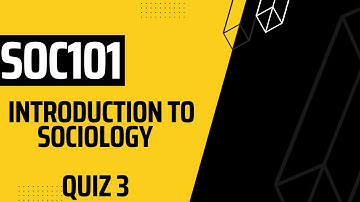 SOC101 Introduction To Sociology Quiz 3
