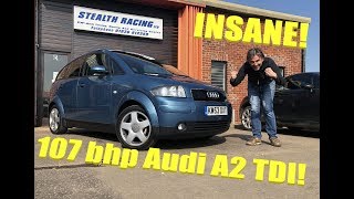 INSANE POWER!!  AUDI A2 GETS 107 BHP REMAP!!