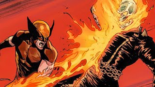 Wolverine rips a demon out of Ghost Rider