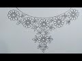 Super easy and simple neckline embroidery design | Hand embroidery work for dress,Kurti etc