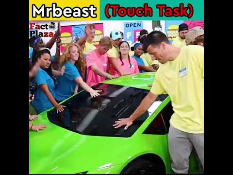 Last to take hand off Lamborghini keeps it | Mrbeast Touch task #mrbeast #lamborghini #shorts