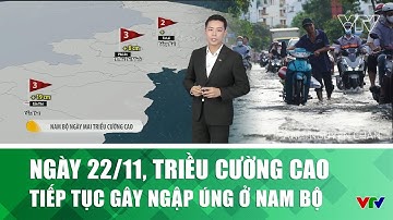 Ngày 22/11, triều cường cao tiếp tục gây ngập úng ở Nam Bộ | VTV