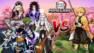 Zenitsu Agatsuma Vs All Upper Moons! Demon Slayer Minecraft Battle