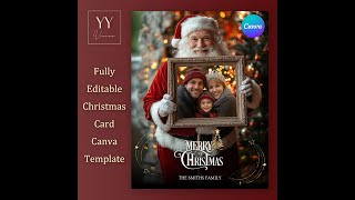 Santa Holding Frame Canva Template Tutorial V1