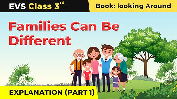 Class 3 NCERT EVS Chapter 21| Families Can Be Different - Explanation (Part 1)